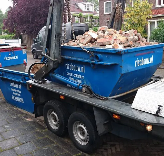 Container op vrachtwagen